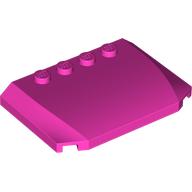 Lego Brick Wedged, Curved Triple 4 x 6 x 2/3 with 4 Studs / Dark Pink