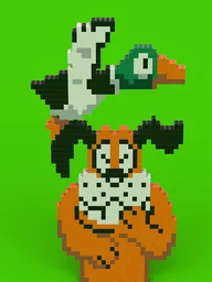 DUCK HUNTER DOG & DUCK PIXELART MOC
