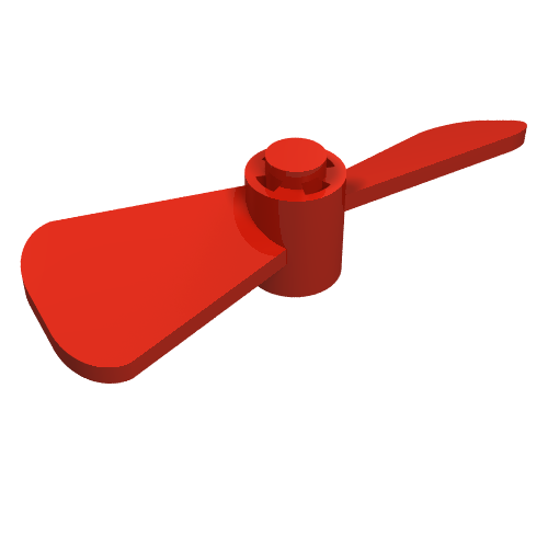 Lego Propeller 2 Blade Twisted / Red