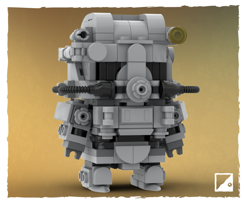 Lego Fallout LEGO Brickheadz MOC ~ T-60 Power Armor (Bethesda & Amazon Prime)
