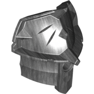 Lego Large Figure Shoulder Cover, Armor, Spiky / Pearl Dark Gray