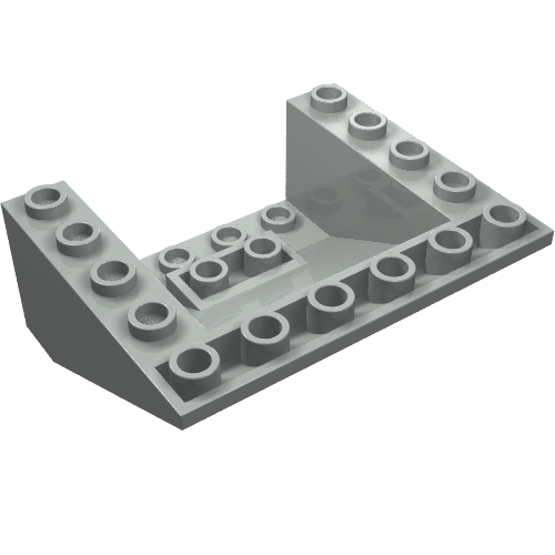 Lego Brick Sloped Inverted 33° 5 x 6 x 2 / Light Gray