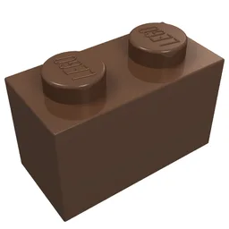 Brick 1 x 2 / Brown