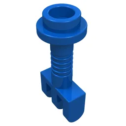 Hinge Bar with 3 Fingers and End Stud (Control Lever) / Blue