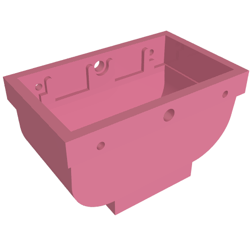Lego Belville, Equipment, Basket 2 x 4 x 2 without Handle / Medium Dark Pink