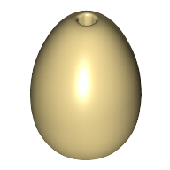 Lego Food Egg with 1.5mm Hole [Plain] / Tan