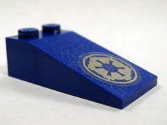 Lego Slope 18 4 x 2 with SW Imperial Logo Pattern (Sticker) - Set 7667