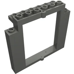 Door Frame 2 x 8 x 6 Swivel without Bottom Notches / Dark Bluish Gray