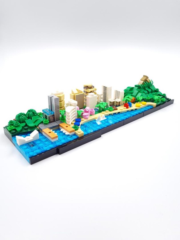 Lego Honolulu, Hawaii Skyline