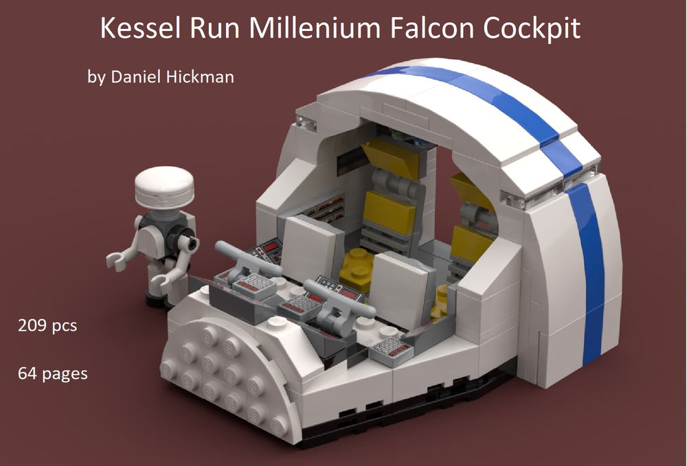 Lego Kessel Run Millenium Falcon Cockpit with L3-37