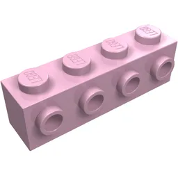 Brick Special 1 x 4 with 4 Studs on One Side / Bright Pink