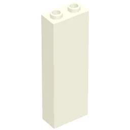 Brick 1 x 2 x 5 without Side Supports / White