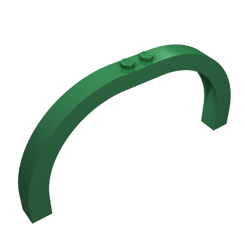 Lego Brick Arch 1 x 12 x 5 Curved Top / Green
