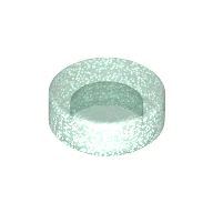 Tile Round 1 x 1 / Opal Trans-Light Blue