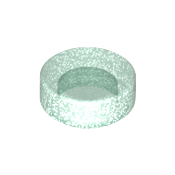 Lego Tile Round 1 x 1 / Opal Trans-Light Blue