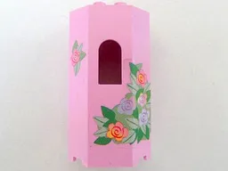 Panel 3 x 4 x 6 with Window with Flowers Pattern (Stickers) - Set 7579