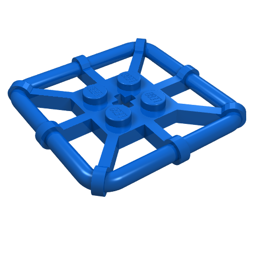 Lego Plate Special 2 x 2 with Bar Frame Square / Blue