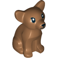 Lego Animal, Dog, Chihuahua with Angry Face Print / Medium Nougat