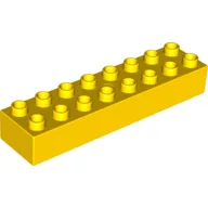 Duplo Brick 2 x 8 / Yellow