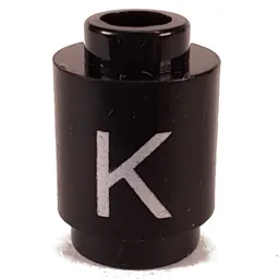 Brick Round 1 x 1 with Letter 'K' Print