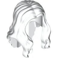 Hair Long Wavy with Centre Part / White