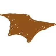 Wing, Left, Bright Light Orange with Dark Red/Black Vain Print
