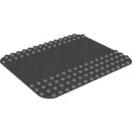 Duplo Baseplate 12 x 16 with Road Flat Surface Print / Dark Bluish Gray