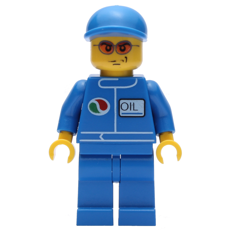 Lego Blue Torso, Legs, and Cap, Orange Sunglasses