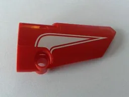 Technic, Panel Fairing # 4 Small Smooth Long, Side B with White Curved Arrow Pattern (Sticker) - Set 8258