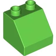 Duplo Brick 2 x 2 Slope 45° / Bright Green
