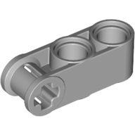 Lego Technic Axle and Pin Connector Perpendicular 3L with 2 Pin Holes / Light Bluish Gray