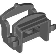 Lego Animal / Creature Accessory, Saddle [Two Open O Clips] / Dark Bluish Gray