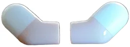 Arm, (Matching Left and Right) Pair with Molded White Short Sleeves Pattern / Light Nougat
