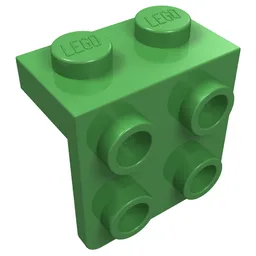 Bracket 1 x 2 - 2 x 2 / Bright Green