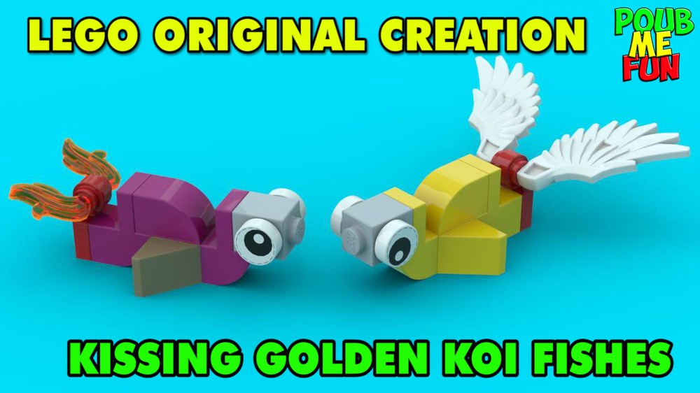 LEGO Kissing Golden Koi Fishes | Original Creation