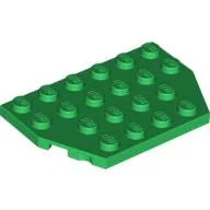 Wedge Plate 4 x 6 Cut Corners / Green
