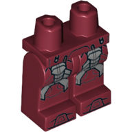 Lego Hips and Dark Red Legs with Light Bluish Grey Armour (Iron Man) / Dark Red