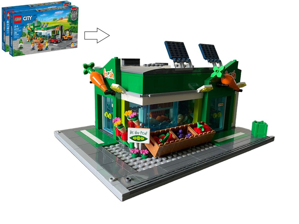 Lego Grocery Store Modular Corner Alternate build (2x60347)