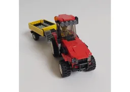 Red Tractor with Trailer