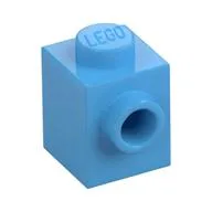 Brick Special 1 x 1 with Stud on 1 Side / Medium Blue
