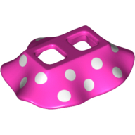 Lego Minifig Hipwear Skirt with 16 White Polka Dots Print (Minnie) / Dark Pink