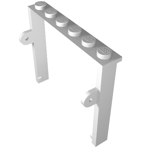Lego Garage Door Frame (Old style) - Studs / White