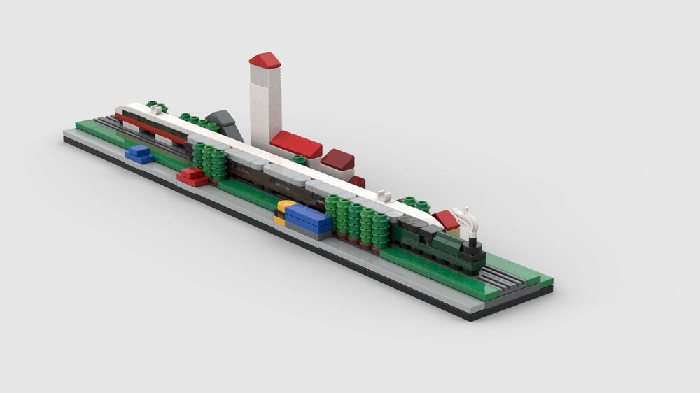 Lego Micro Diorama "Century of Trains"