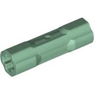 Technic Driving Ring Connector Smooth [2 rounded and 2 flat side walls] / Sand Green