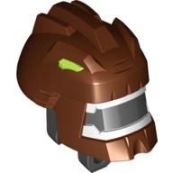 Lego Large Figure Head, Humungousaur with White Teeth Print / Reddish Brown