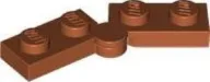 Hinge Plate 1 x 4 Swivel (2429 / 2430) / Dark Orange