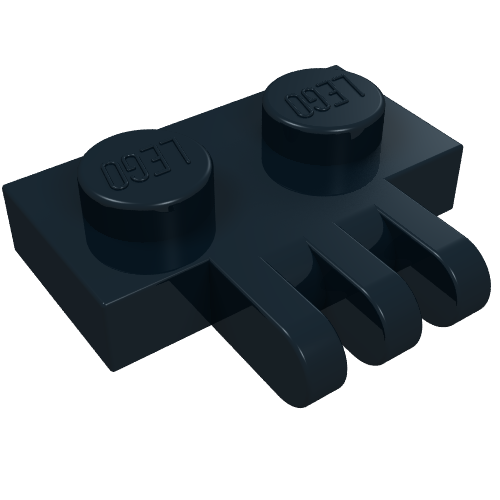Lego Hinge Plate 1 x 2 with 3 Fingers On Side / Black