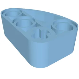 Technic Beam 2 x 3 L-Shape with Quarter Ellipse Thick / Medium Blue