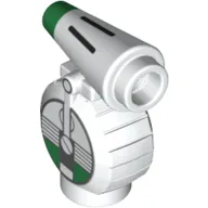 Droid D-O with Green Markings, Black Eyes Print / White