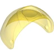 Headwear Accessory Visor [Large with Trapezoid Top] / Trans-Yellow